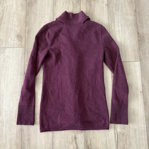 EDDIE BAUER Womens V Neck Jumper Sweater XS Purple Cotton Blend Long Sleeve - Picture 6 of 6